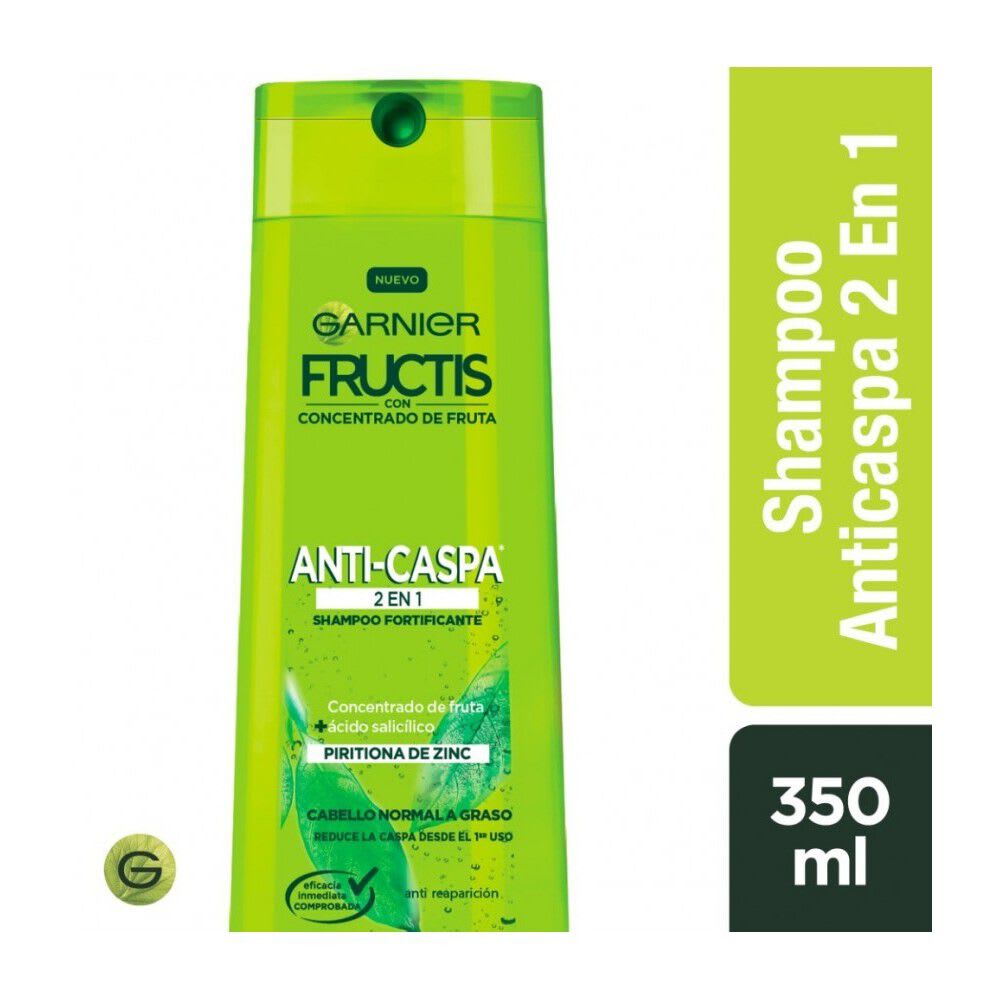 Shampoo Fructis Fortificante Garnier Anticaspa 2 En 1 - 350Ml