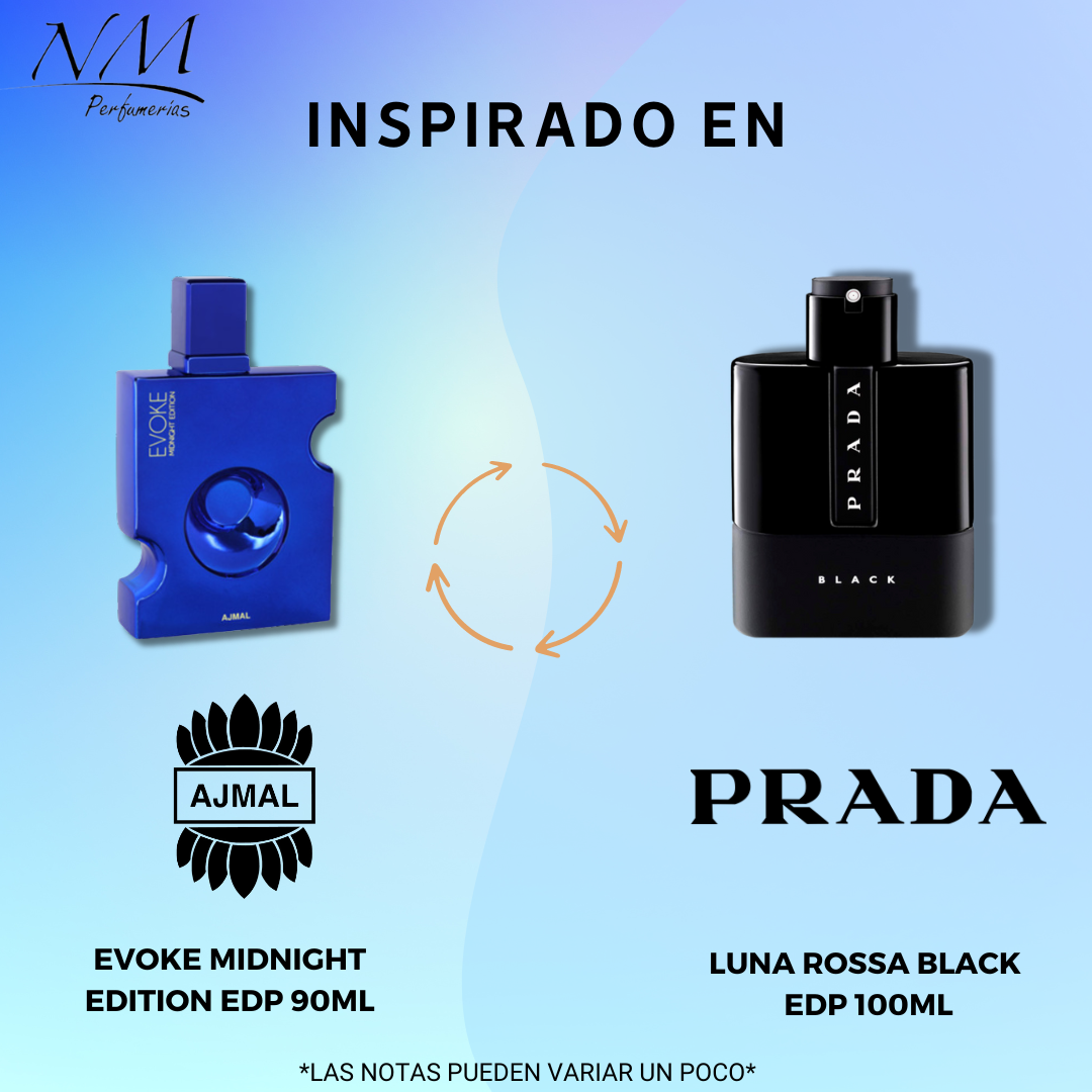 Evoke Midnight Edition Ajmal 90Ml Hombre Edp