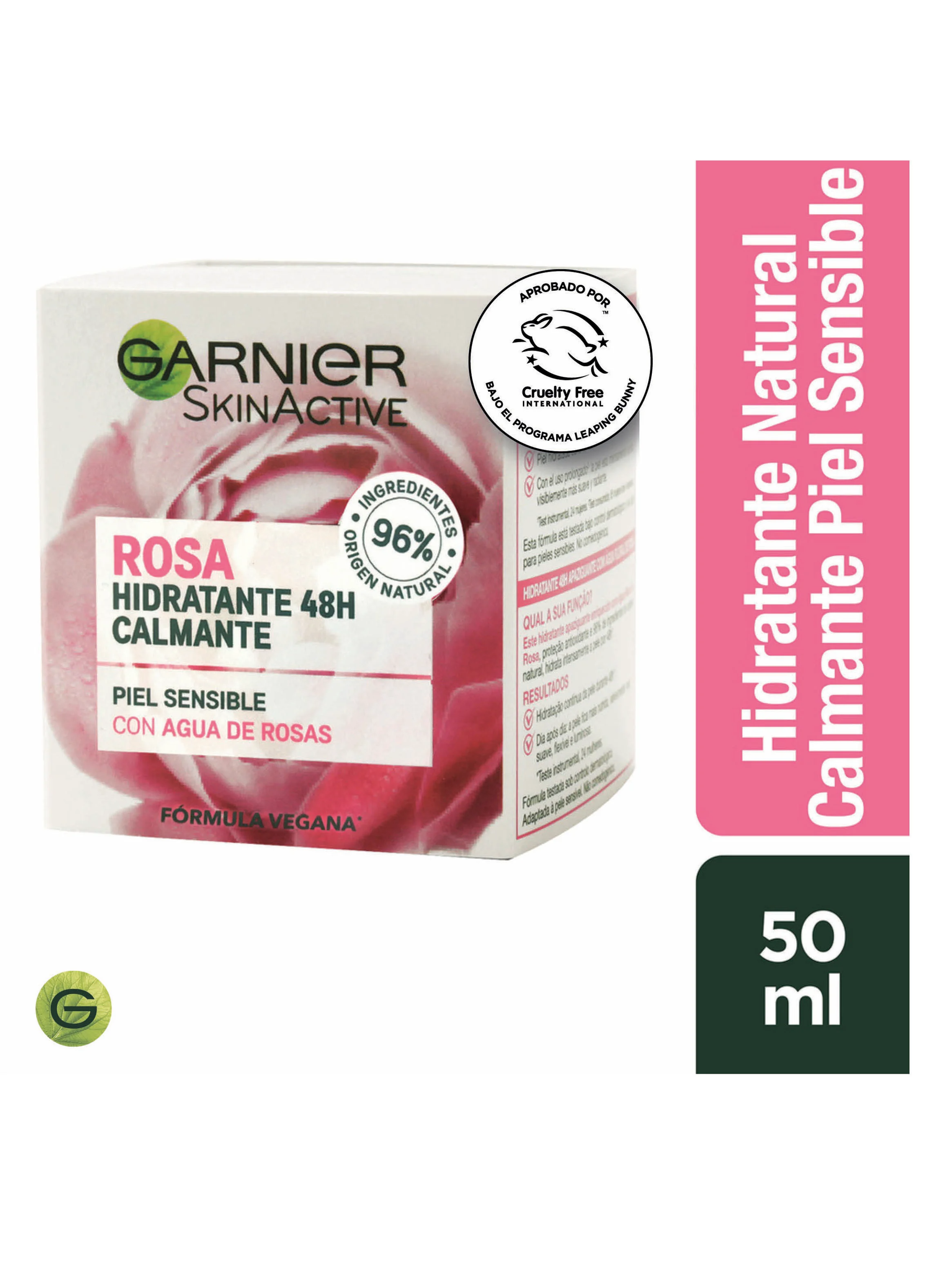 Crema Garnier Skin Active Hidratante Natural Rosas 50G