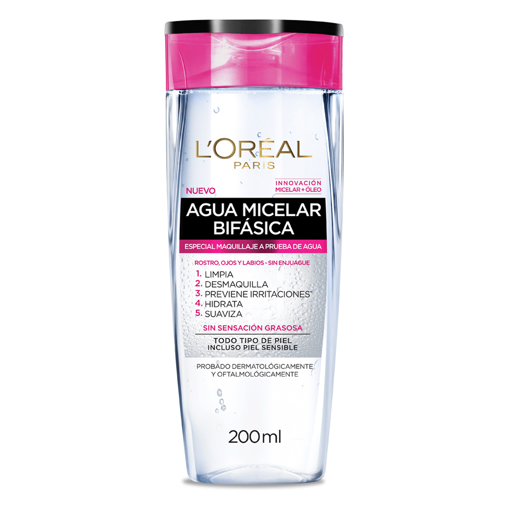 Agua Micelar Maquillaje Waterproof Hidra-Total 5 200Ml