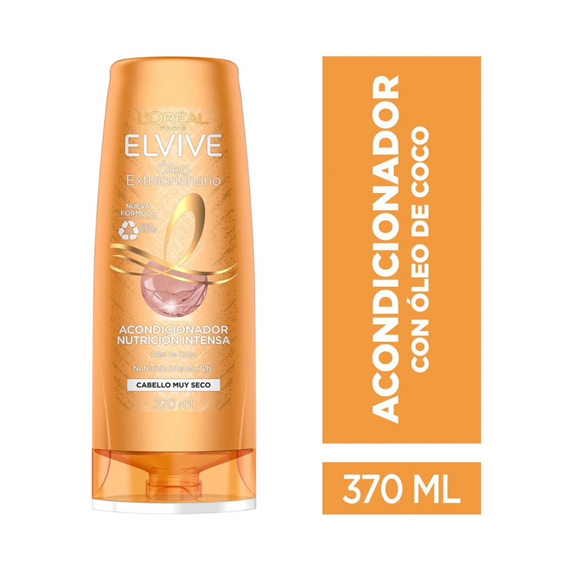 Acondicionador Nutricion Intensa Elvive Óleo De Coco 370 Ml