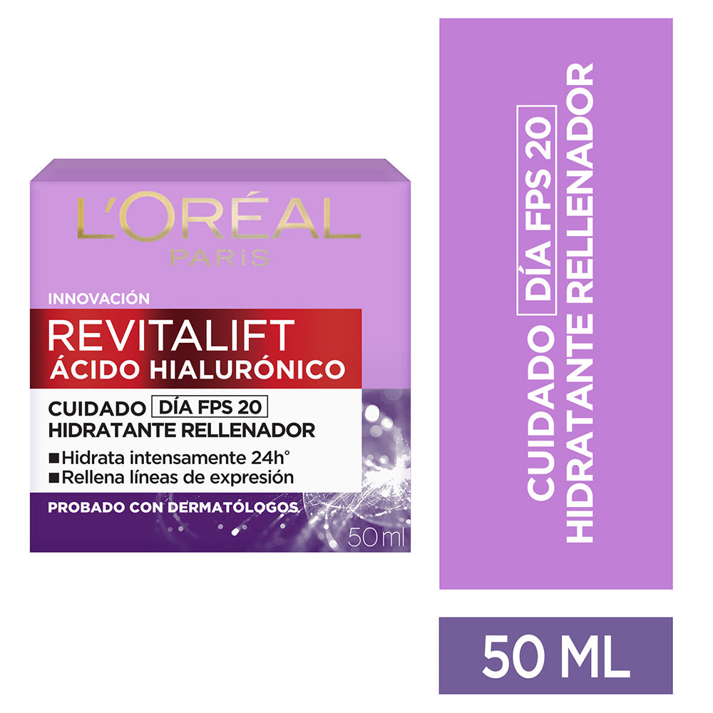 Crema De Día Anti-Arrugas Revitalift Ácido Hialurónico 50Ml