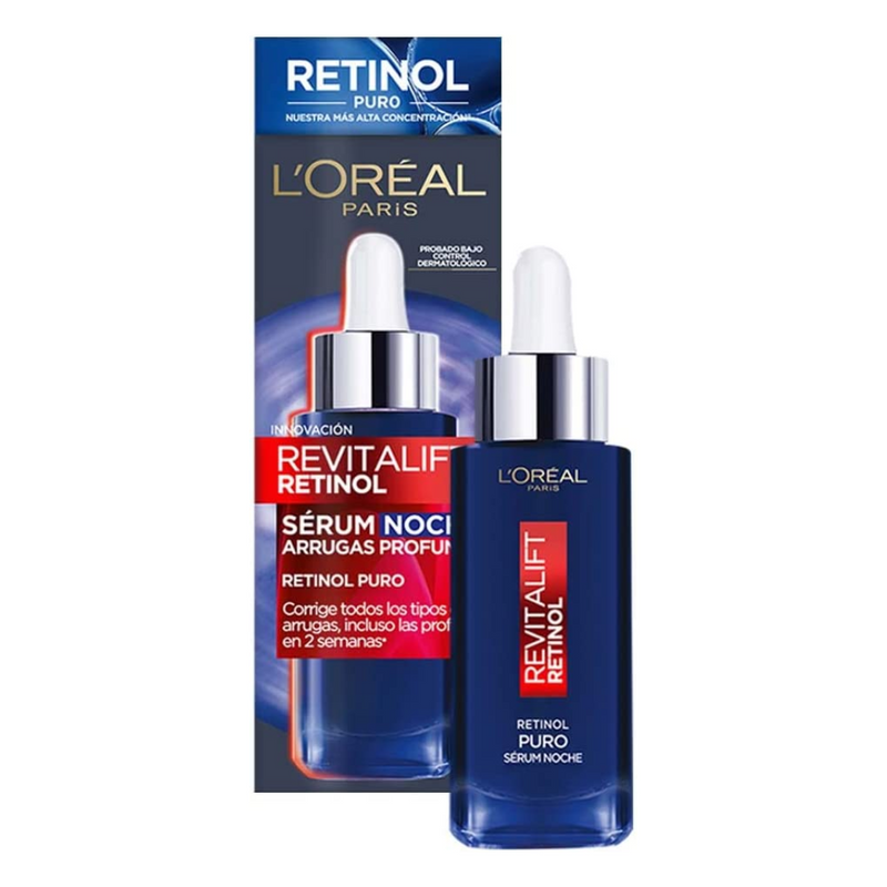 Loréal Paris Serum Facial Noche Con Retinol Revitalift, 30 Ml