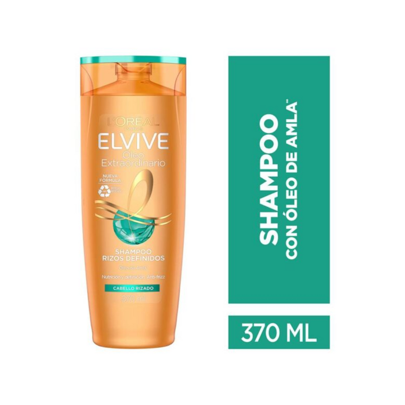 L'Oreal Paris Shampoo Elvive Óleo Extraordinario Cabello Rizado 370 Ml