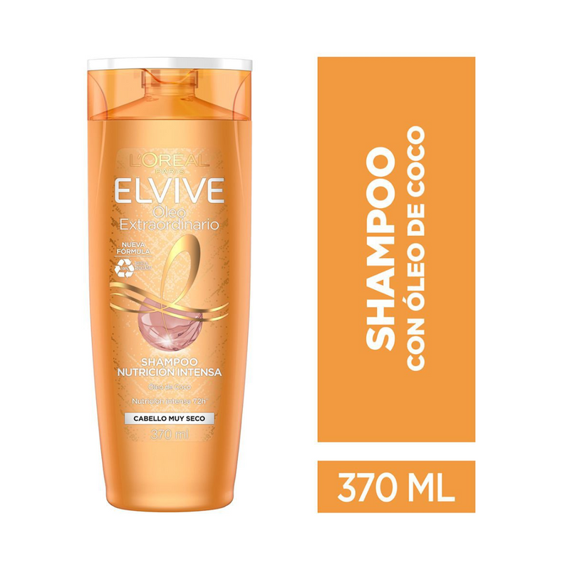 L'Oreal Paris Shampoo Elvive Óleo Extraordinario Cabello Muy Seco 370 Ml