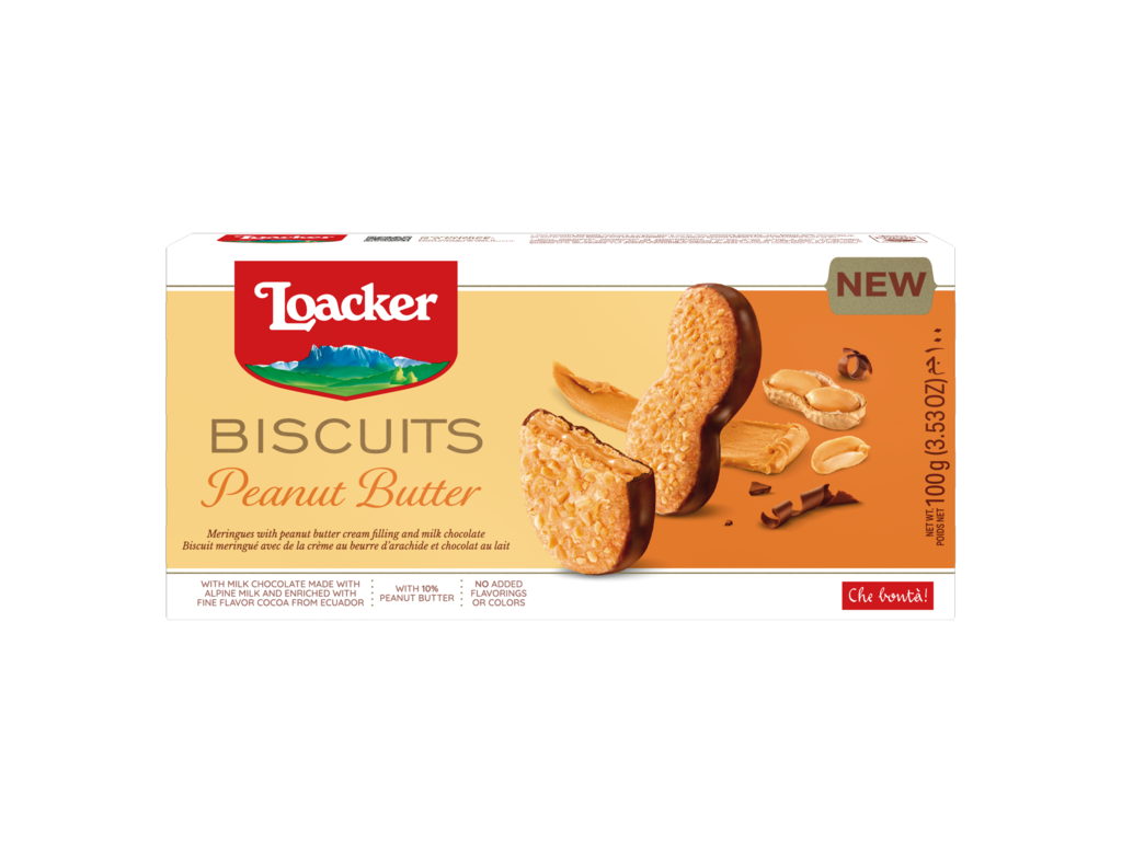 Galleta Biscuits Peanut Butter Loacker 100G Chocolate