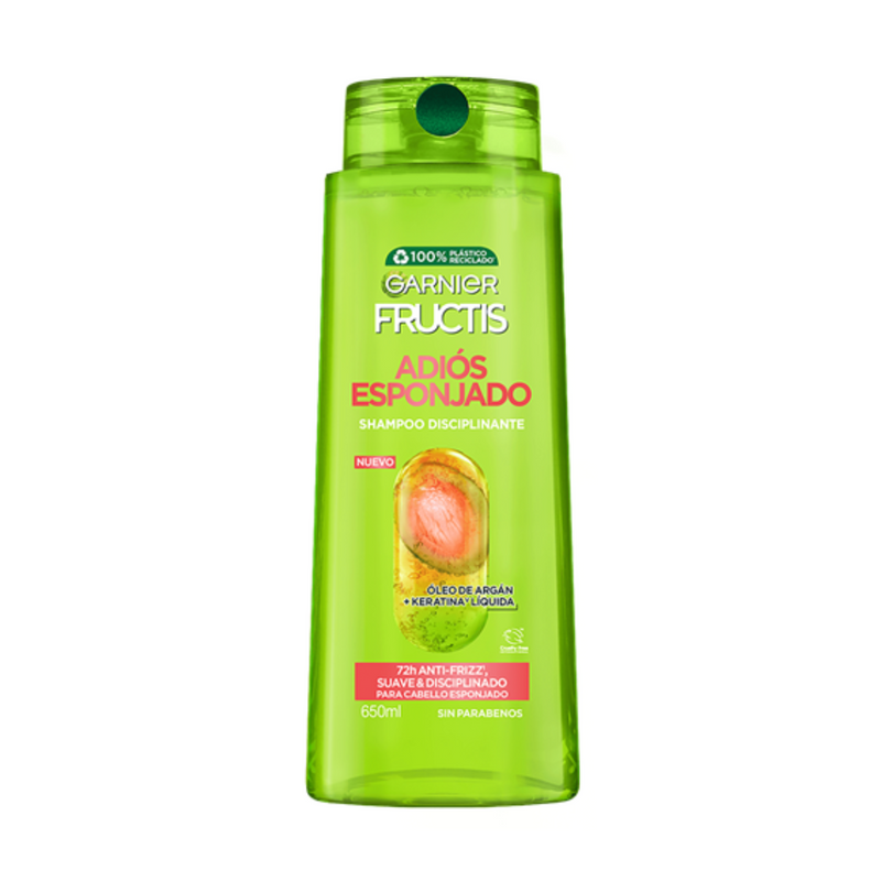 Shampoo Disciplinante Garnier Fructis Adiós Esponjado 650 Ml