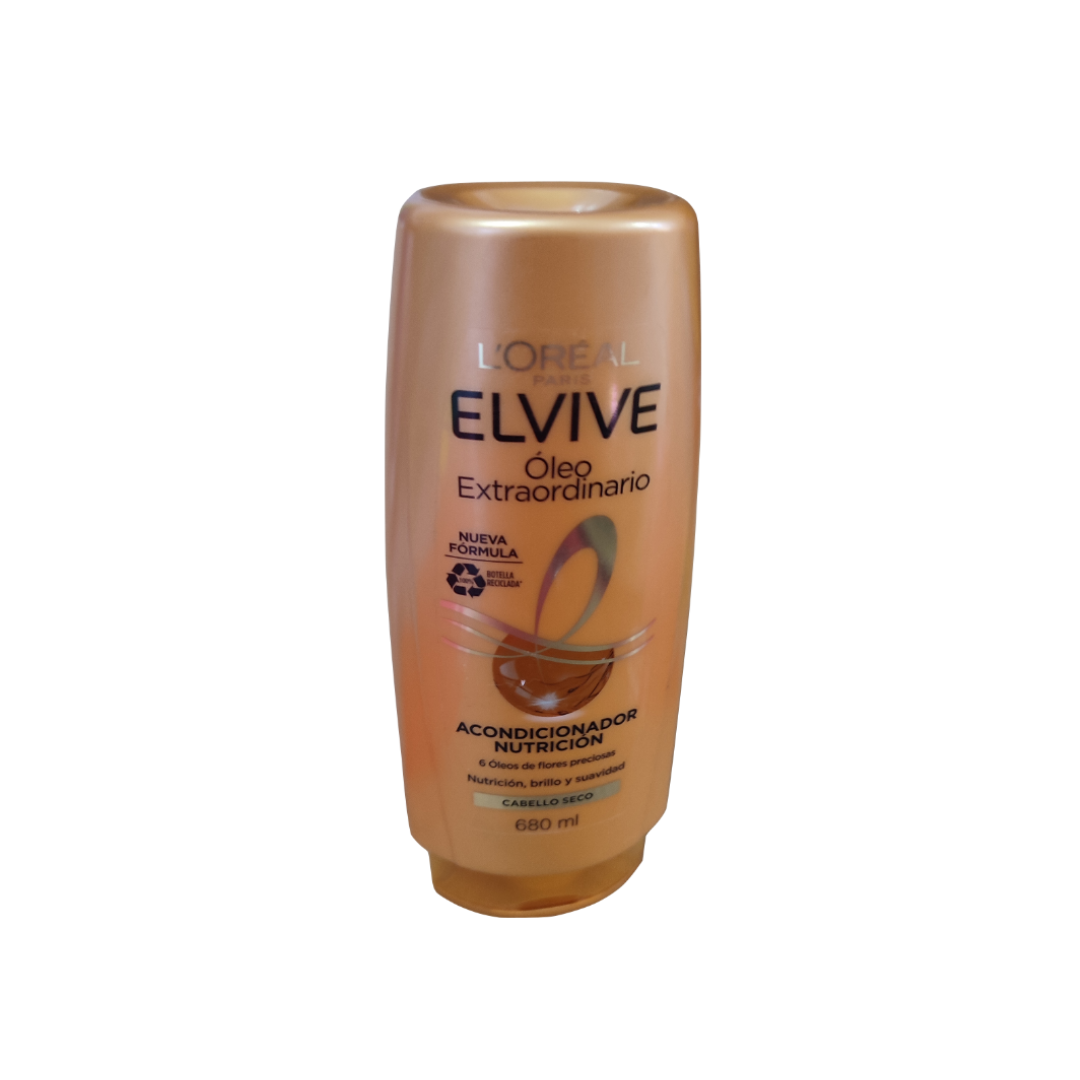 Acondicionador Elvive Oleo Extraordinario 6 Oleos De Flores Cabello Seco 680Ml